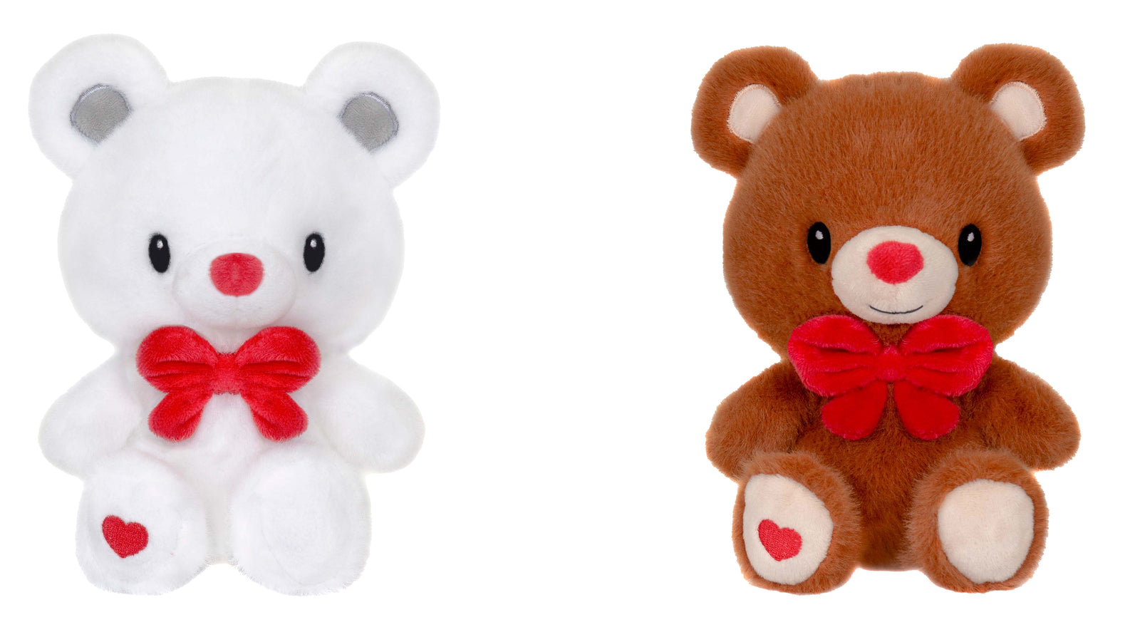 Valentines Sitting Bears w/Bow - 6.5"