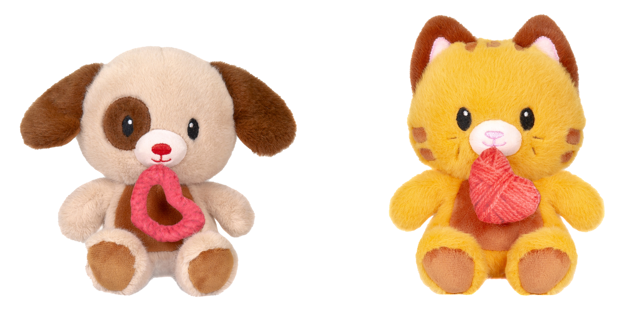 Sitting Dog & Cat w/Heart - 6.5” (Sold separately)