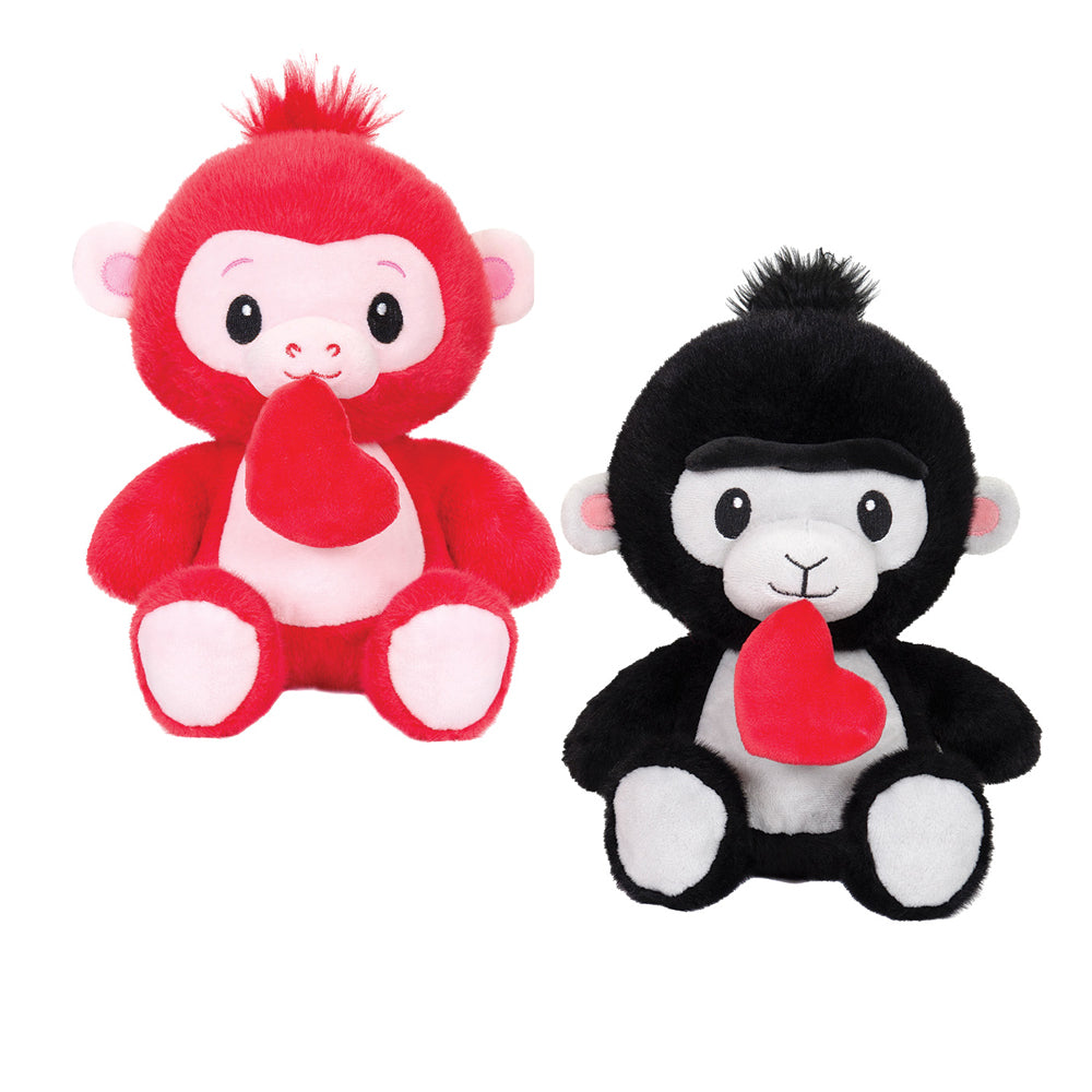 Sitting Gorilla & Monkey with Heart - 9.5” (Sold separately)