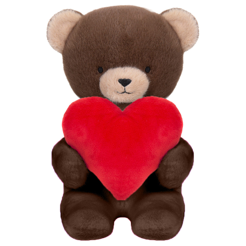 Minky - 13" Brown Bear Holding Heart