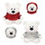 9IN BEAR WITH 2 ASST. COLOR, SILVER OR RED HOODED PUFFER JACKET