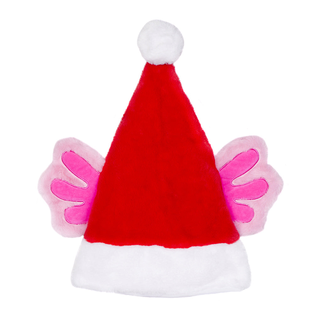 16.5" Pink Axolotl Ears Santa Hat