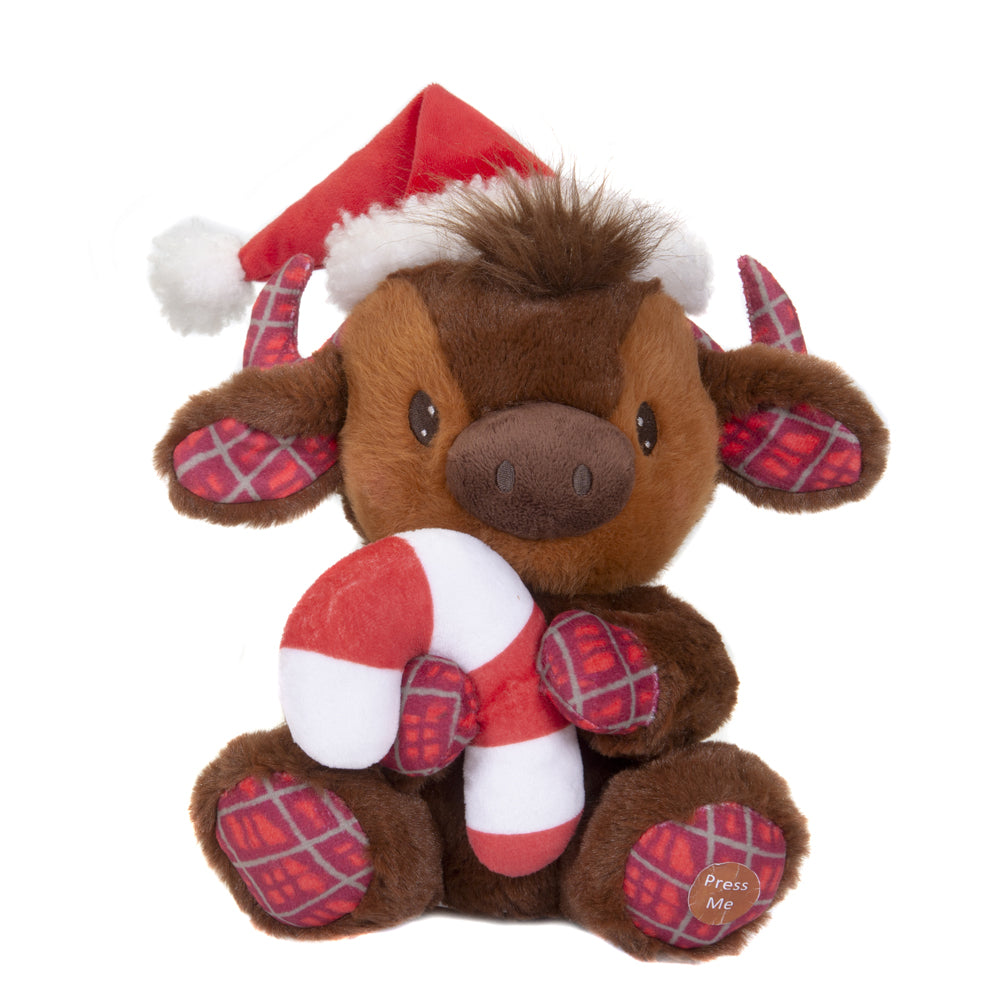 Holly Jolly - 9" Highland Cow w/ Sound & Lights