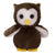 7" Hoot - Floppy Bean Bag Brown Owl