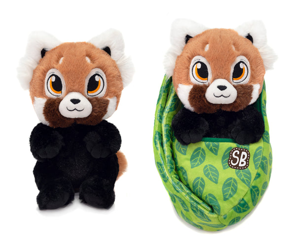 SWADDLE BABIES 9.5IN CUDDLE RED PANDA IN SLING Fiesta Toy