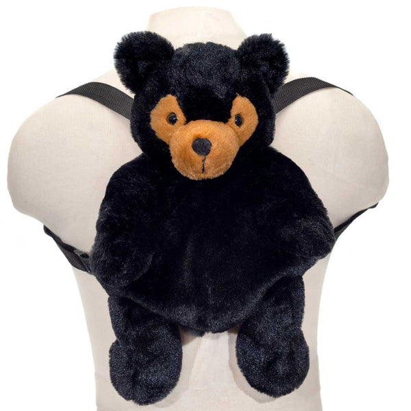 Black Teddy Bear Plush Backpack