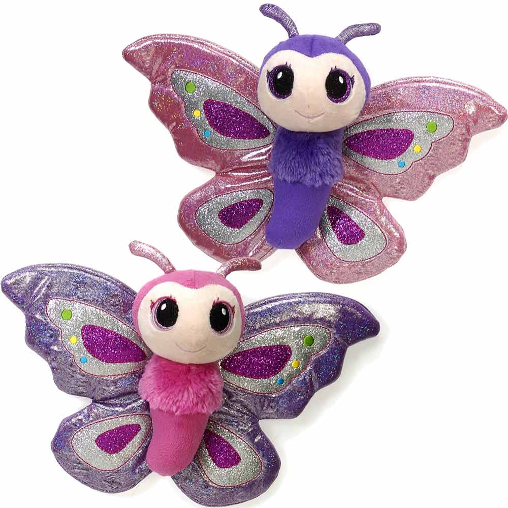 13.5" Butterfly with Glitter Wings