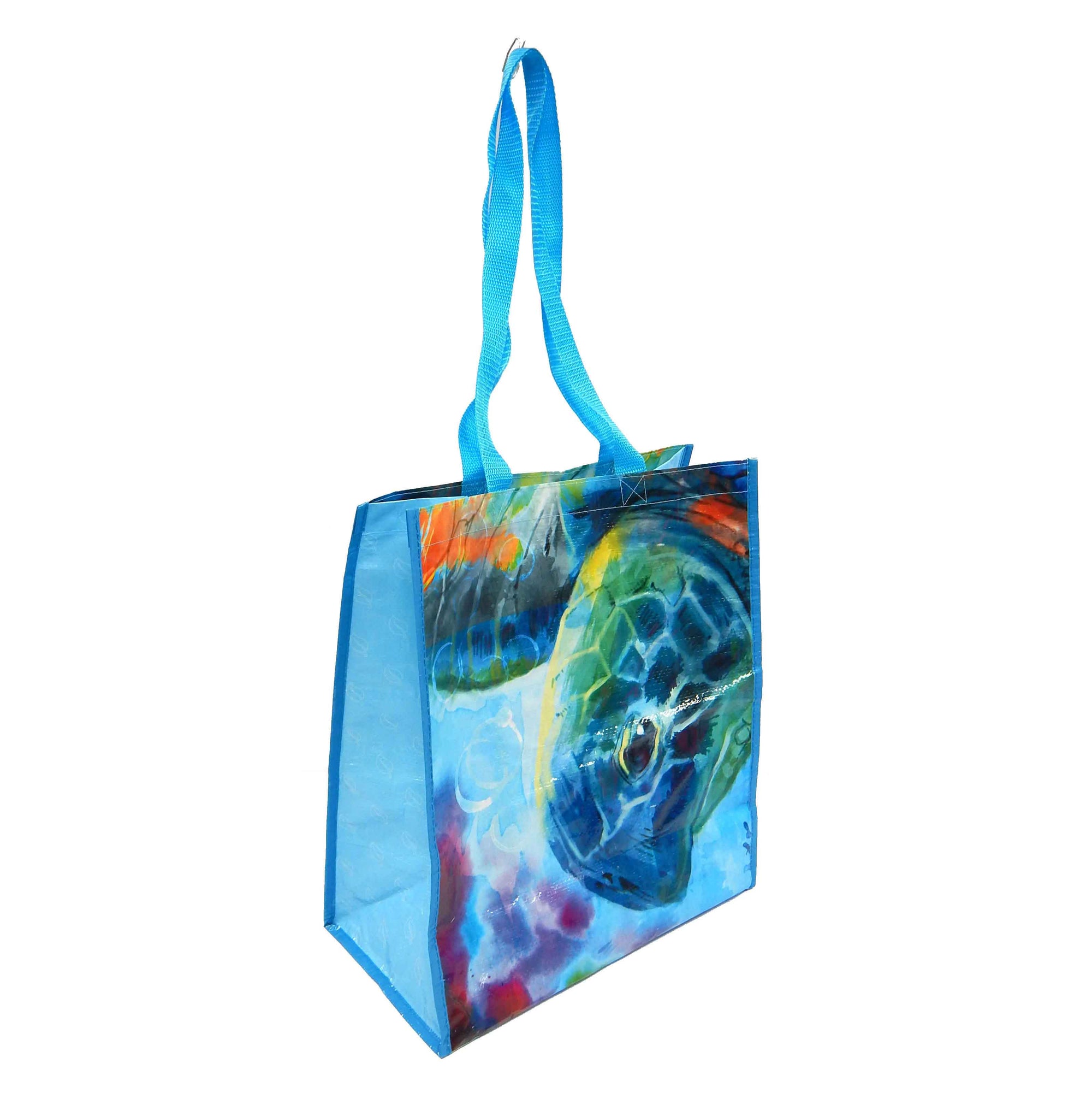 Sea Turtle Recycled Watercolor Tote Bag