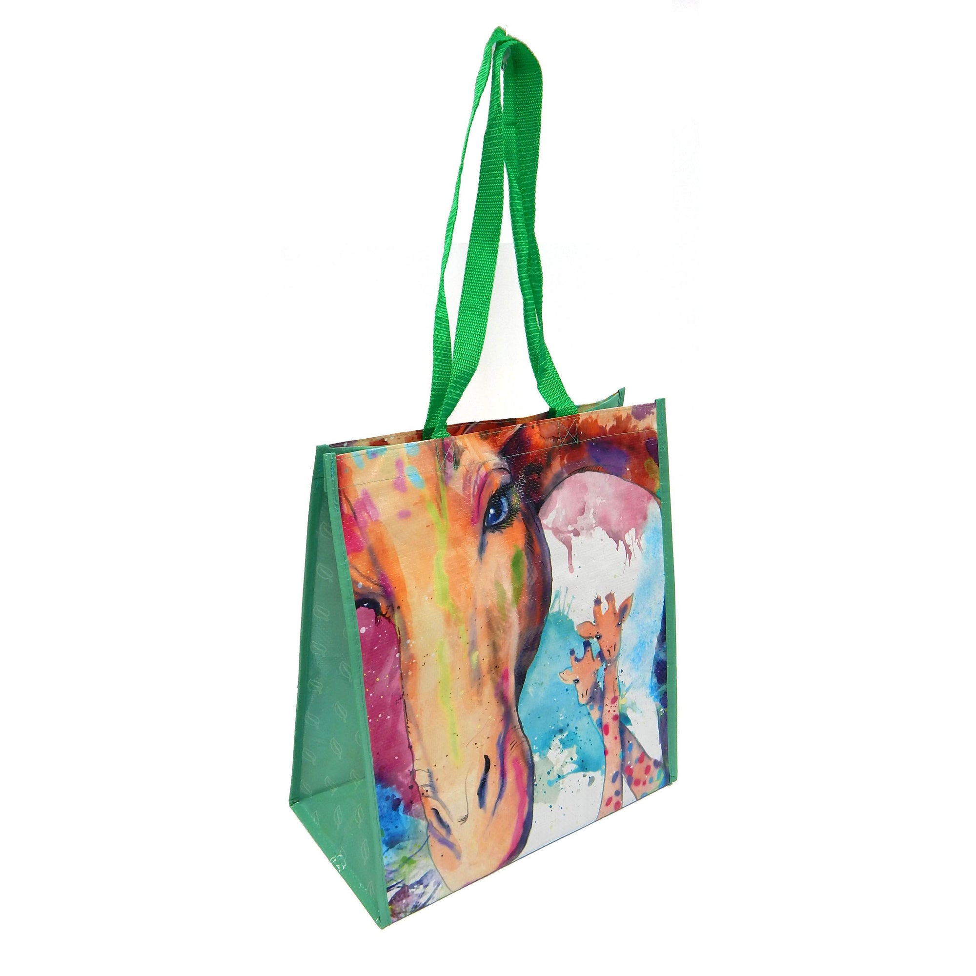 Giraffe Recycled Watercolor Tote Bag