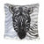 12" Sequin Pillow - Zebra