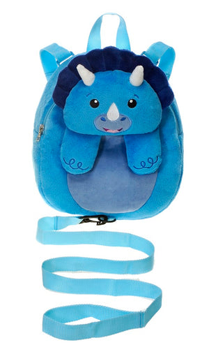 10" Triceratops Backpack Safety Harness