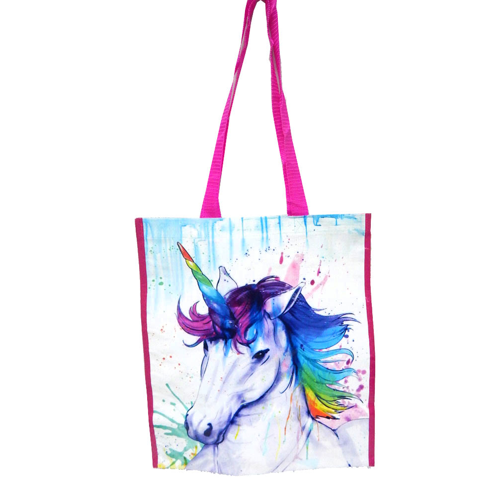Unicorn Recycled Watercolor Tote Bag
