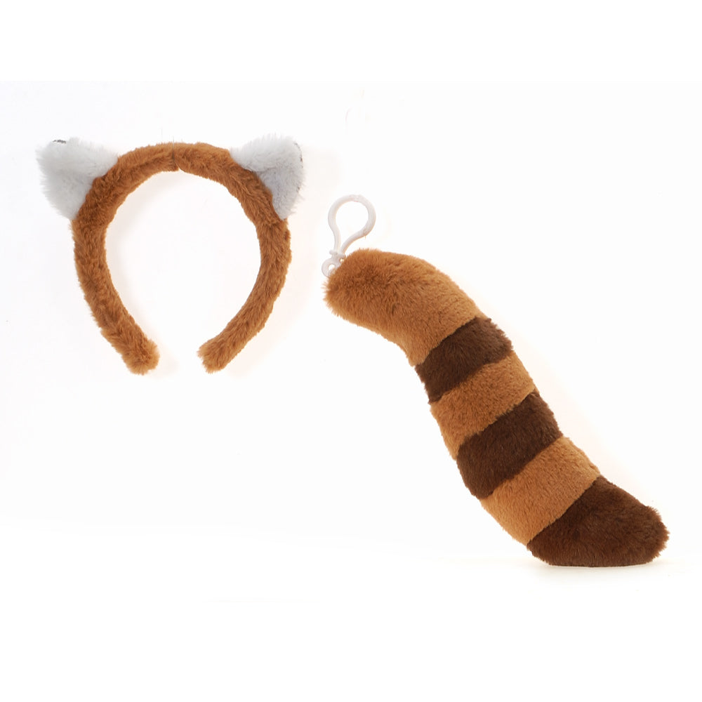 Red Panda Ears Headband and Tail