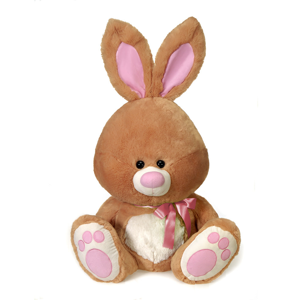 26" Sitting Light Brown Bunny with Ribbon
