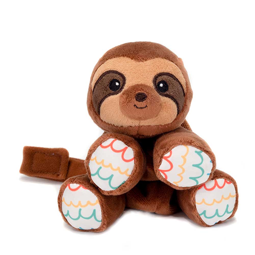 4" FLOPPY BODY PACIFIER HOLDER SLOTH