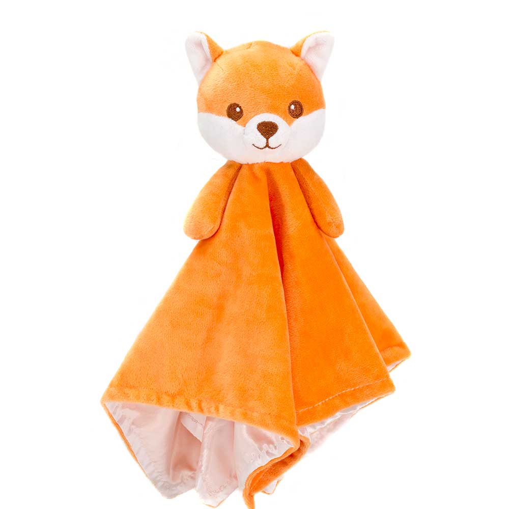 3.25IN X 13.5IN X 13.5IN FOX BLANKIE WITH RATTLE