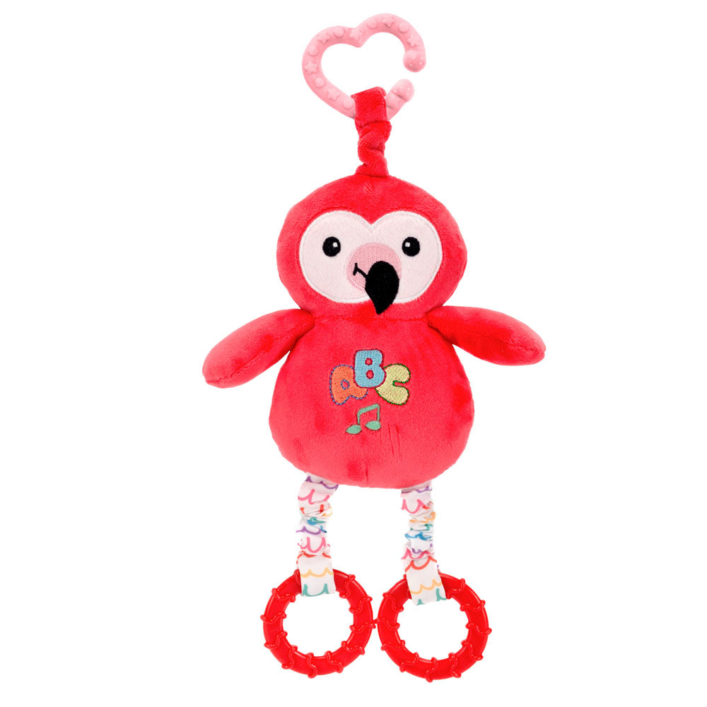 8.5IN FLAMINGO ACTIVITY TOY WITH SOUND