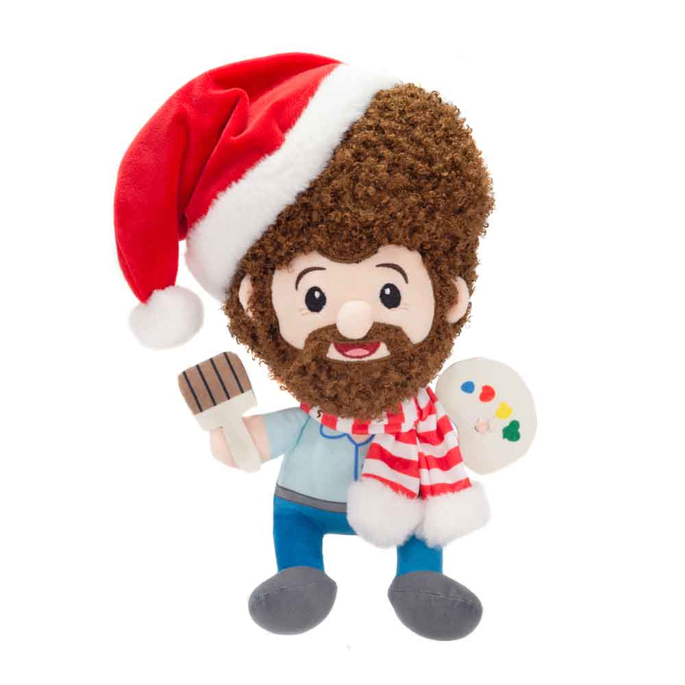 BOB ROSS - 10IN BOB ROSS WITH XMAS HAT AND SCARF