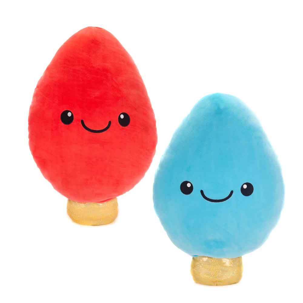 LIGHT BULB PLUSH - 20IN - 2ASST COLORS -RED, LT BLUE